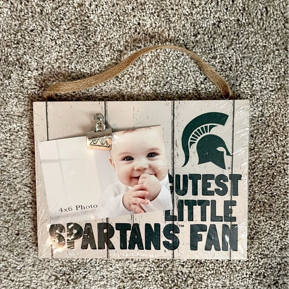 Michigan State Spartans baby photo frame home decor picture frame MSU NCAA